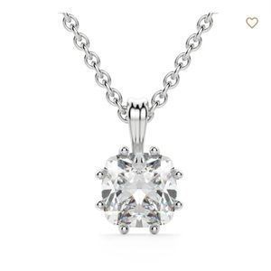 Diamond Nexus Cushion 8 Prong Drop Pendant